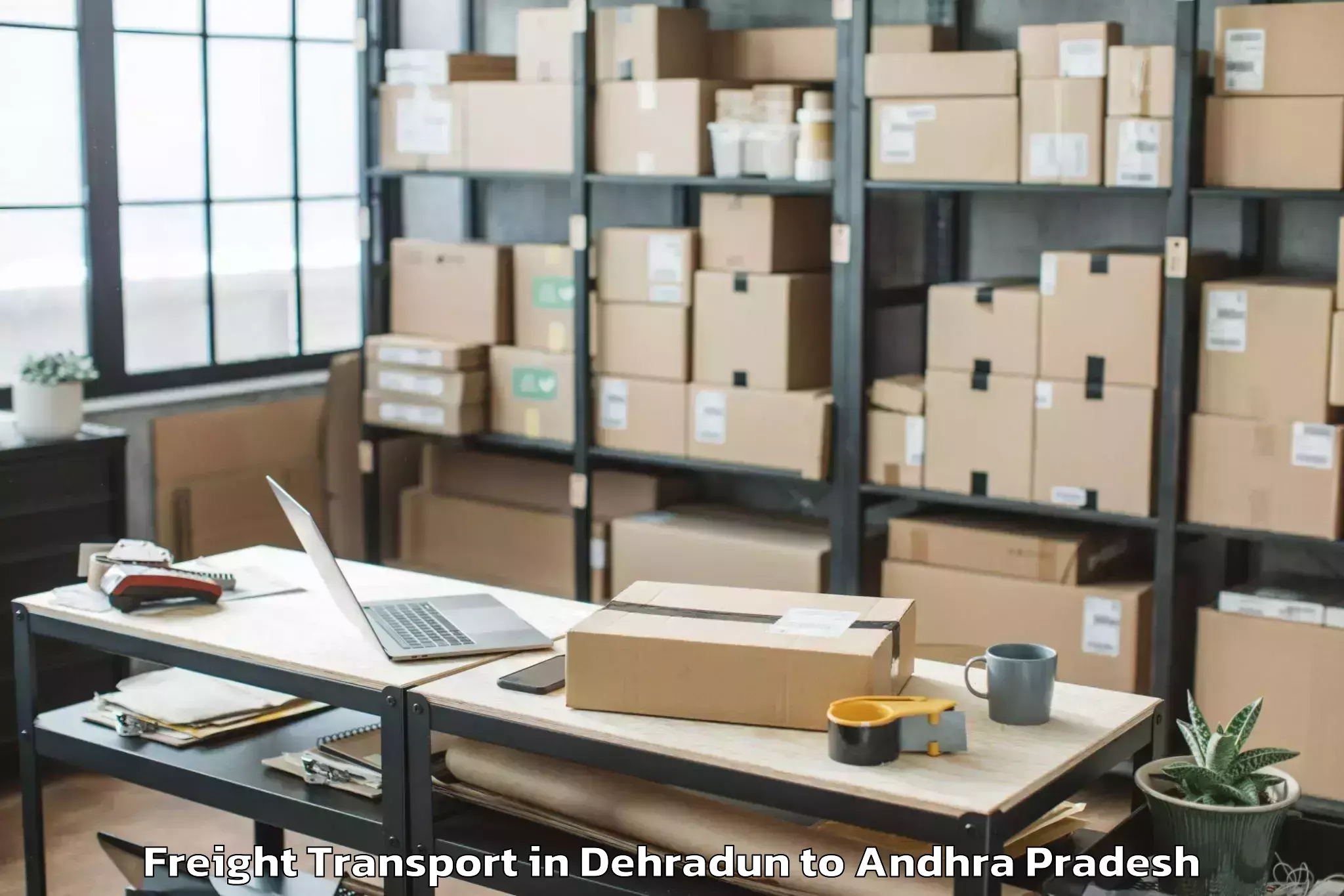 Leading Dehradun to Nandivada Freight Transport Provider